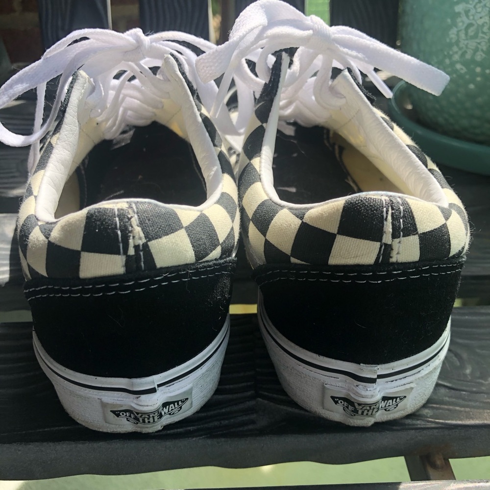 Black and White Checkered Vans - Picture 4 of 8